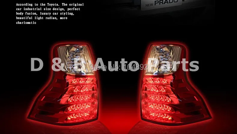 1 пара Высокое качество светодиодная задняя фара светодиодная задний фонарь светодиодный задний фонарь для Toyota Land Cruiser Prado FJ150 2011