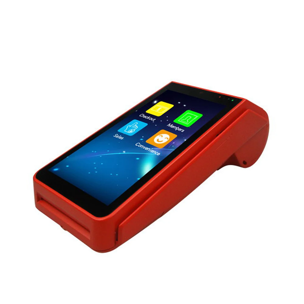 Портативный 5 дюймовый сенсорный экран GPRS Android POS терминал с принтером