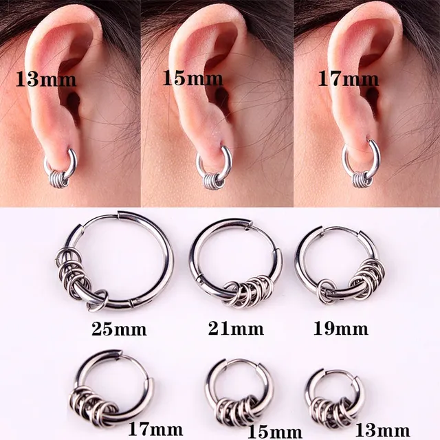 Aliexpress Yixi Vintage Small Hoop Earrings For Women Men Yixi Vintage Small Hoop Earrings For Women Men Stainless Steel Pendant Circle Ring Earring Piercing