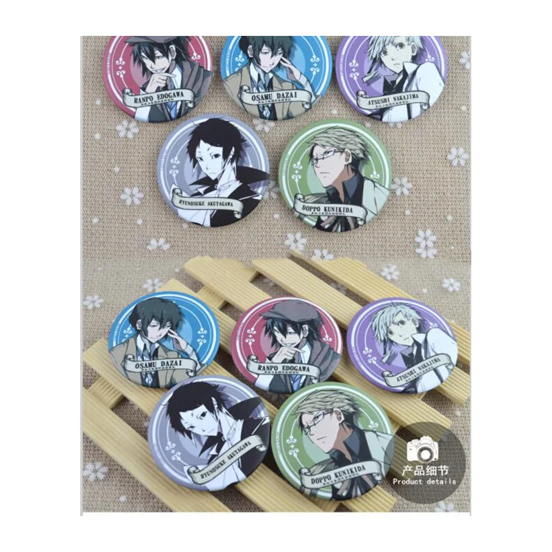 6pcs-set-Anime-Bungo-Stray-Dogs-Dazai-Osamu-Nakajima-Brooch-Badge-BADGE-BUTTON-BROOCH-for-BAG