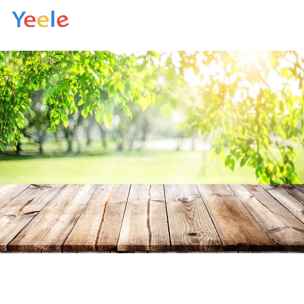 

Yeele Wooden Floor Trees Green Leaves Portrait Baby Personalized Photographic Backdrops Photography Backgrounds For Photo Studio