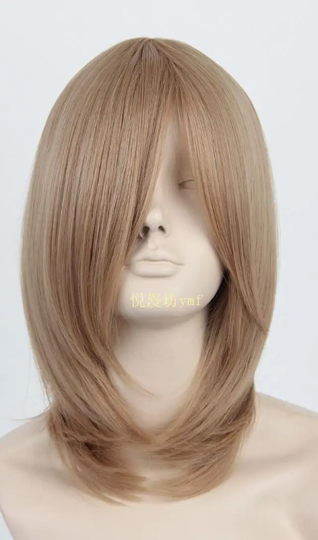 

Ushiromiya Maria 40cm blonde short straight anime cosplay costume wig,synthetic real hair.Free shipping