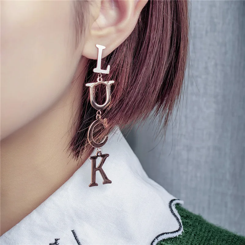 

GAGAFEEL Drop Earrings For Women Fashion Jewelry 2018 Rose Gold Earring Fashion Earrings For Women Statement Long Earrings Gifts