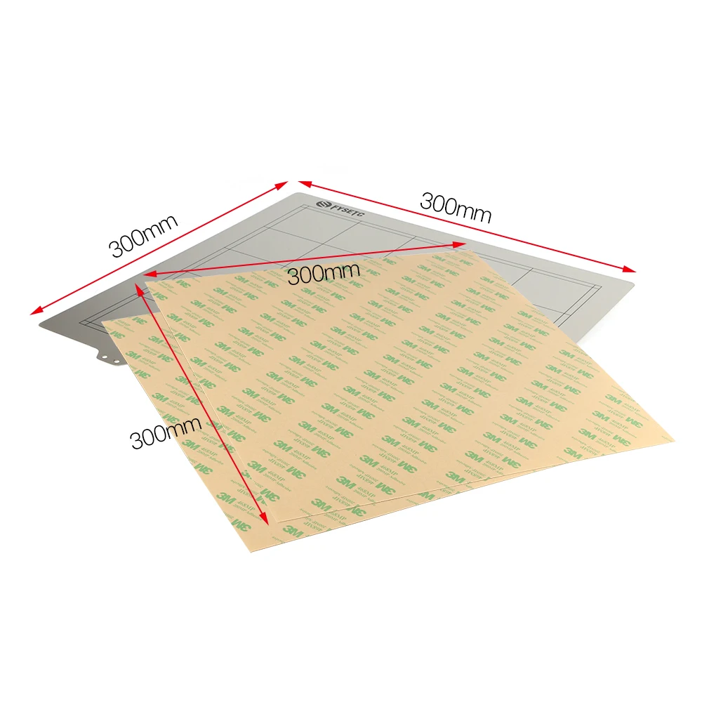 Пружинный стальной лист Тепловая кровать платформа 3d принтер печать Buildplate+ 2pcs PEI лист для Creality Ender-3 TEVO Tornado Lulzbot