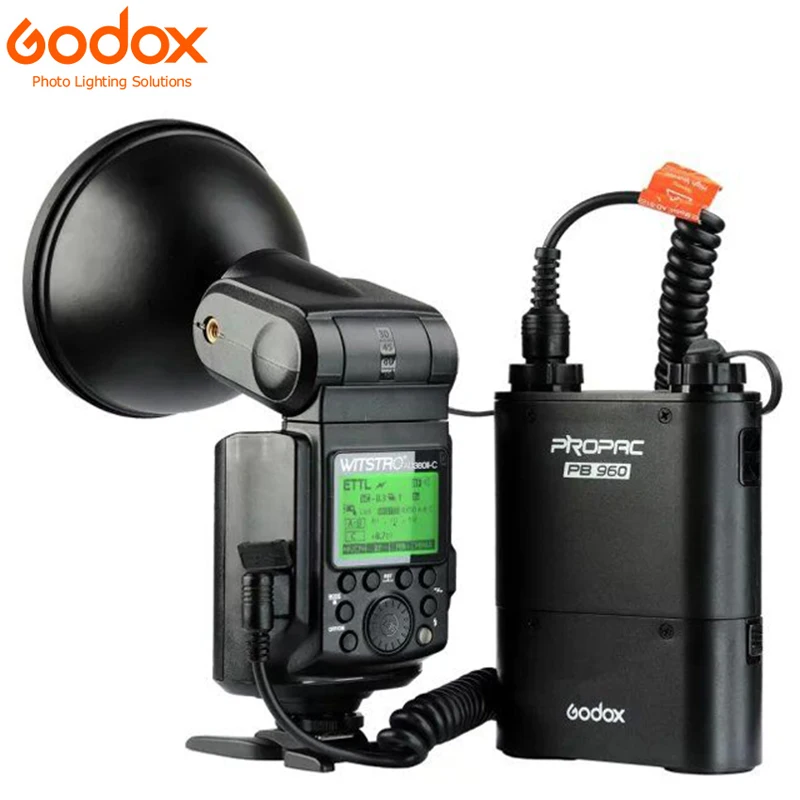 Nový Godox WITSTRO AD360II TTL 360W / S bezdrátové ovládání napájení externího blesku + PB960 Power Battery Kit Black pro Canon  t