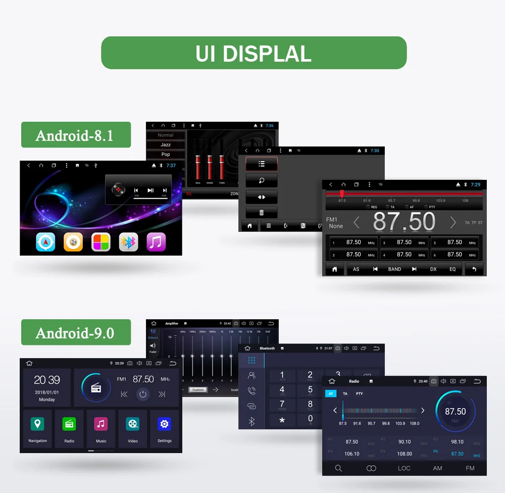 Excellent Bonroad 7" Android8.1 Car Multimedia Player GPS Navigation For Nissan For Kia For Hyundai Car autoradio Audio Stereo  (No DVD) 1