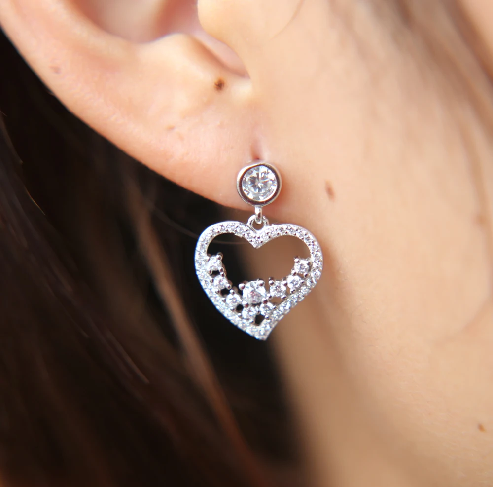 Pendientes Mujer Earings Earring Valentine Wedding Gift Luxury Sparking Bling Aaa Cubic Zirconia 925 Silver Dangle Earirng (7)