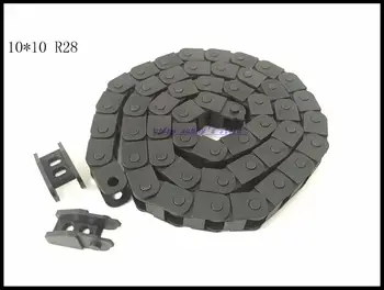 

3pcs/lot 10x10mm R28 Cable Drag Chain Wire Carrier with End Connector 10mm x10mm L1000mm 40" for 3D CNC Router Machine Brand New