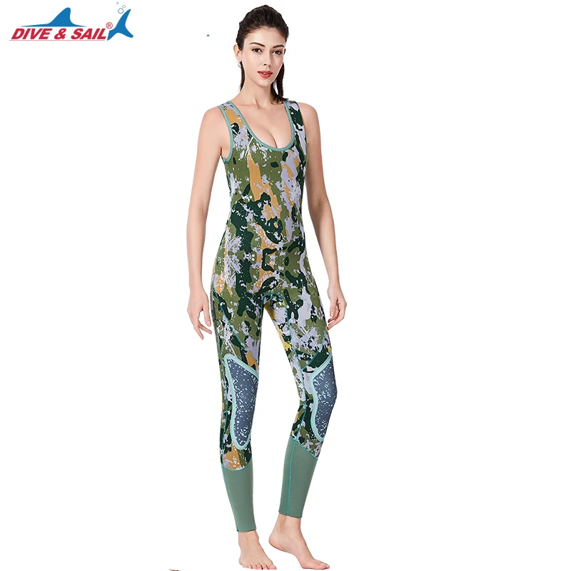 2019 Women 3mm wetsuit vest camouflage  spearfishing  suit  diving suit wetsuit Fishing and hunting clothing camo wet suit