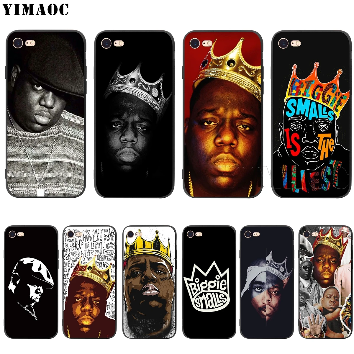 

YIMAOC Notorious BIG Biggie Silicone Soft Case for iPhone 11 Pro XS Max XR X 8 7 6 6S Plus 5 5S SE