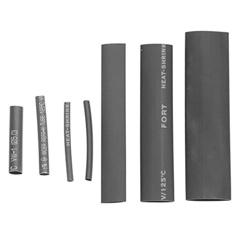 Heat Shrink Tubing 21 Black Tube Car Cable Sleeving Assortment Wrap
