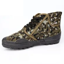 Парусиновые камуфляжные высокие военные тренировочные ботинки, рабочие страховые ботинки, армейский зеленый открытый полевой солдат