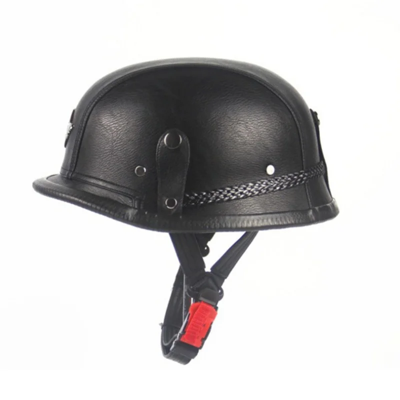 

Motorcycle Helmets Motorcycle Motorbike Vespa Adult vintage Open Face Half Leather Helmet Moto