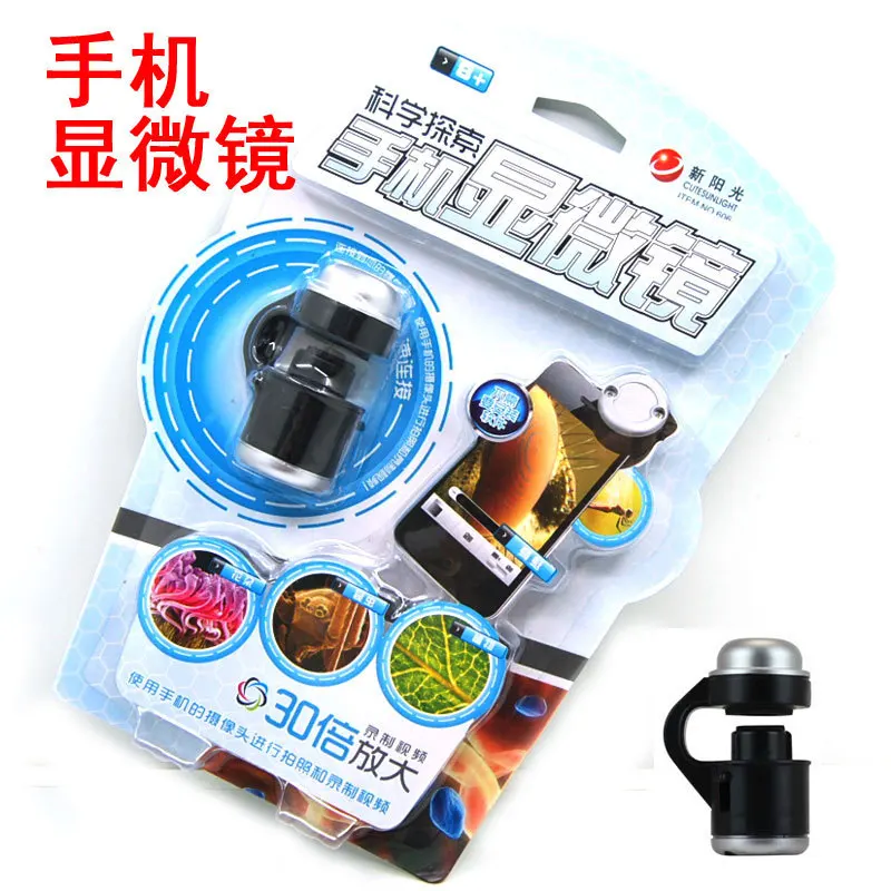 2Pcs Microscopio Mobile Interessante Esplorazione Scientifica Giocattoli 30X Zoom Sviluppo Intellettuale