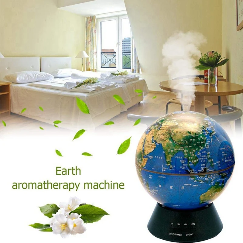 Арома диффузор воздуха Увлажнители Глобус лампа для ароматерапии диффузор тумана 7 Светодиодная лампа заменяемая для дома ЕС вилка