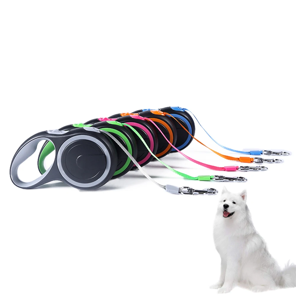 

New Bicolourable Dog Retractable Leash Medium-size Pet Lead Dogs Walking Leashes Pets Training Pulling Rope for Puppy 3M 5M Long