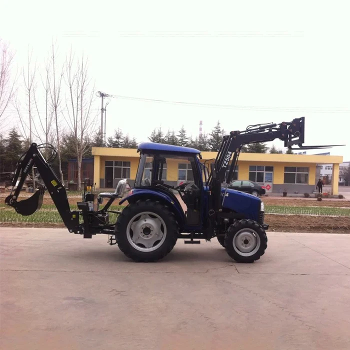 

Hot Multipurpose Tractor Front loader Back Hoe With Cockpit 50 Horsepower