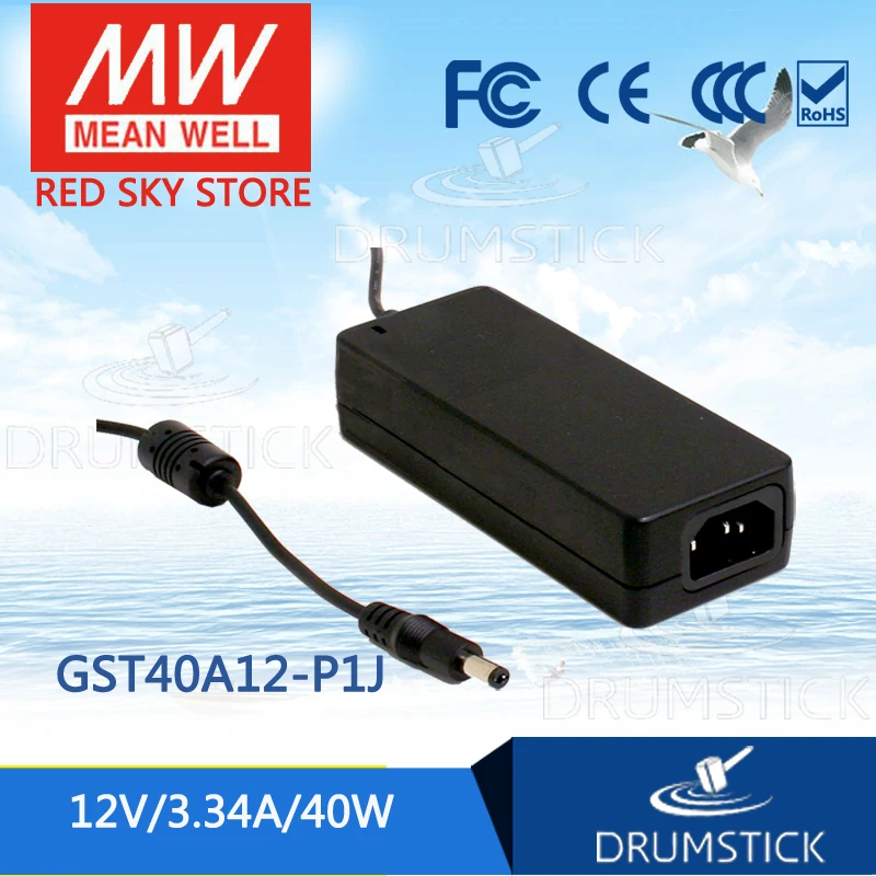 

MEAN WELL GST40A12-P1J 2V 3.34A meanwell GST40A 12V 42W AC-DC High Reliability Industrial Adaptor