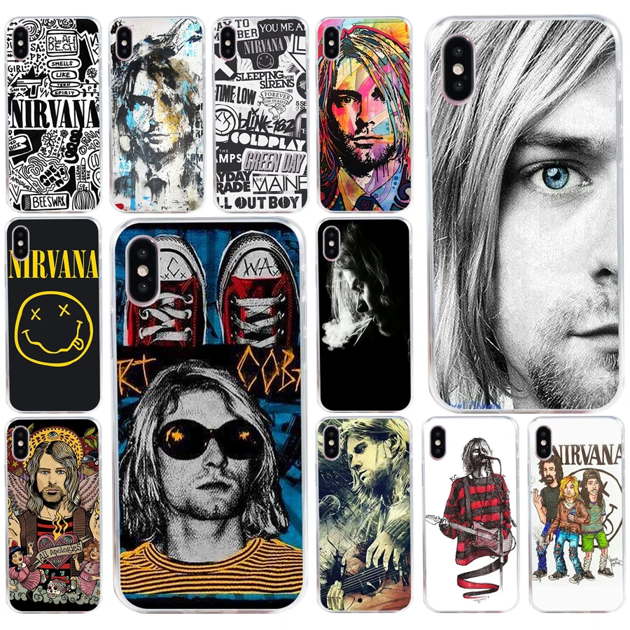 

228AQ Nirvana Kurt Cobain Soft Silicone Tpu Cover phone Case for iphone 5 5s se X XR XS Max case