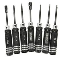 DANIU 7 шт./компл. черный/синий Нержавеющая сталь шестигранной отвертки набор для ремонта ручных инструментов 10,7 см x 1,4 см