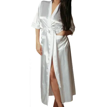 

Regarder Nightgown Sexy Pajamas For Women Sleepwear Plus Size Lingerie Lace Babydoll Deep V Neck Sleepwear Pink Underwear #p3