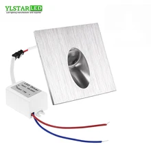 Ylstar Светодиодный точечный светильник 1 Вт AC85-265V Встраиваемый светодиодный лестницы Светильник угловая настенная лампа Шаг лестничный светильник Ночной светильник