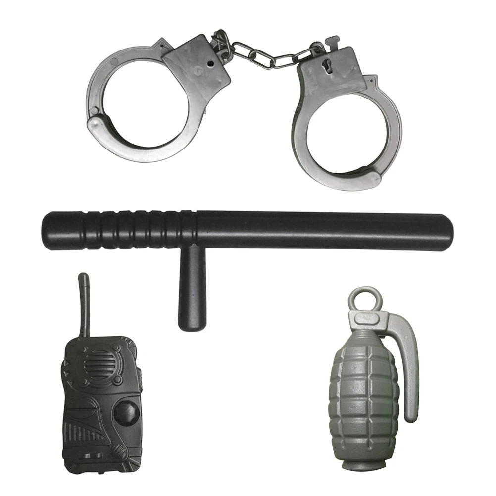 

4pcs Child Costumes Spontoon Police Pretend Play Cosplay Hero Role Play Props Party Supplies