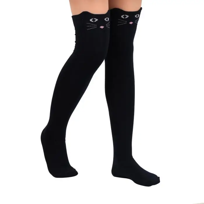 Women Stockings Korean Kawaii Kitty Cartoon Stockings Over Knee Long Stockings Cute High School Campus Student Stocking#5