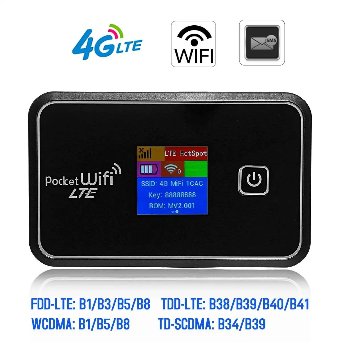 

150Mbps 4G Wifi Router Car Mobile Wifi Hotspot Wireless Broadband Mifi Unlockeds Modem With Sim Card Slot LCD Display