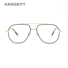 Металлические Ретро-стиль оправы для очков двойный переклад для женщины и мужчины Известная прозрачная оправа#1801