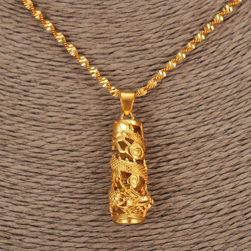 Gold-Dragon-Necklace-for-Women-Men-Gold-Color-Dragon-Pendant-Animal-Jewelry-Africa-Dragon-Ethiopian-Best