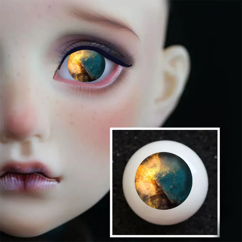 BJD eyes 8 мм 12 мм 14 мм 16 мм 18 мм 20 мм 22 мм акриловый глаз мяч для BJD кукла ручной работы без зрачков ночной глаз 1/4 1/6 SD кукла - Цвет: without pupils