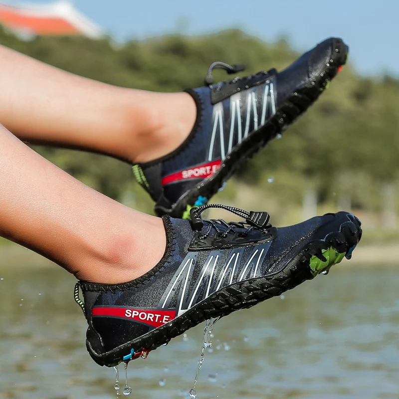 Новинка; летние мужские уличные пляжные Трекинговые туфли; нескользящие износостойкие дышащие туфли на пять пальцев; Мужская обувь для плавания; Акваобувь