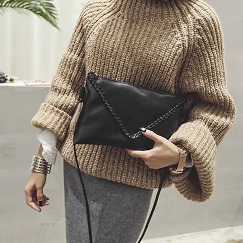 

Women's Handbags Totes Shoulder Bag PU Leather Knitting Messenger Bag Crossbody Bag Casual Bolsos Channel Modis Mochilas Purses