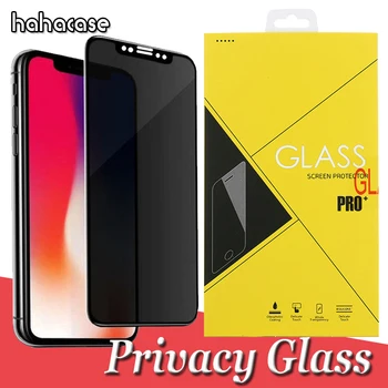 

1000pcs 3D Anti Privacy Tempered Glass For iPhone 11 Pro Max XS XR X 8 7 6 6S Plus 9H Anti-shatter Screen Protector With Box