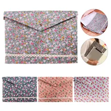 Vintage Dots Flower Face Series A4 Documents File Bag Files Folder Stationery Filing Production smile face file bag