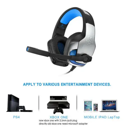 K1 B игровая гарнитура Kotion EACH G2000 глубокий бас стерео Wit Mic светодиодный светильник