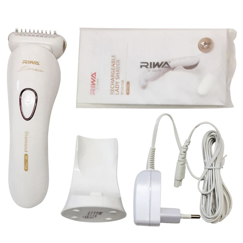 Riwa эпилятор эпиляция инструменты RF-770A мокрый сухой 3 в 1 плавающая головка аккумуляторная электрическая бритва для женщины триммер для бикини Electric Shaver - Цвет: EU Plug
