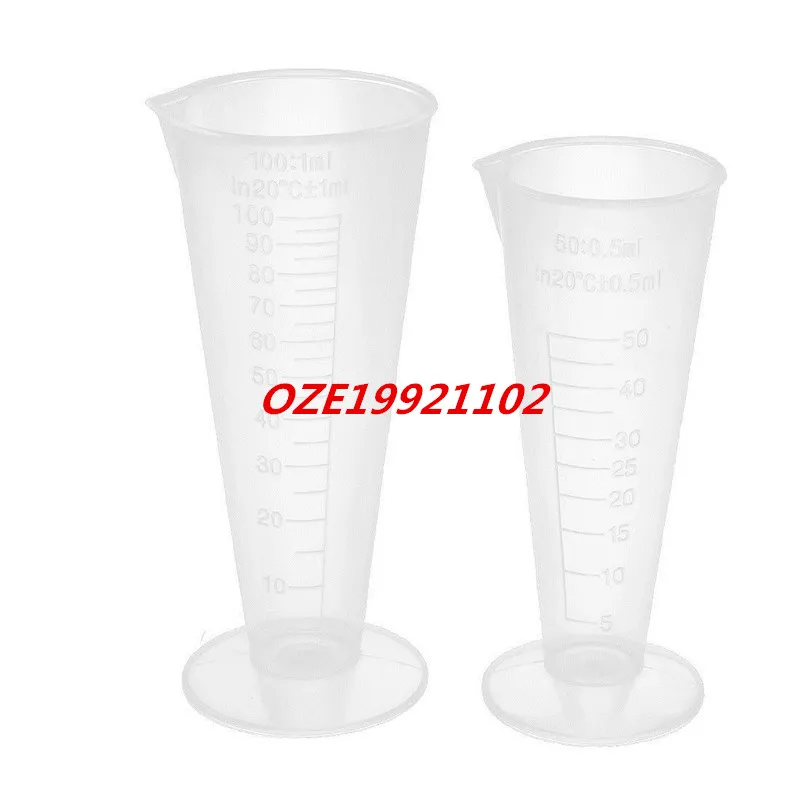 

Plastic Conical Beaker Laboratory Graduated Measuring Cup 50ML 100ML