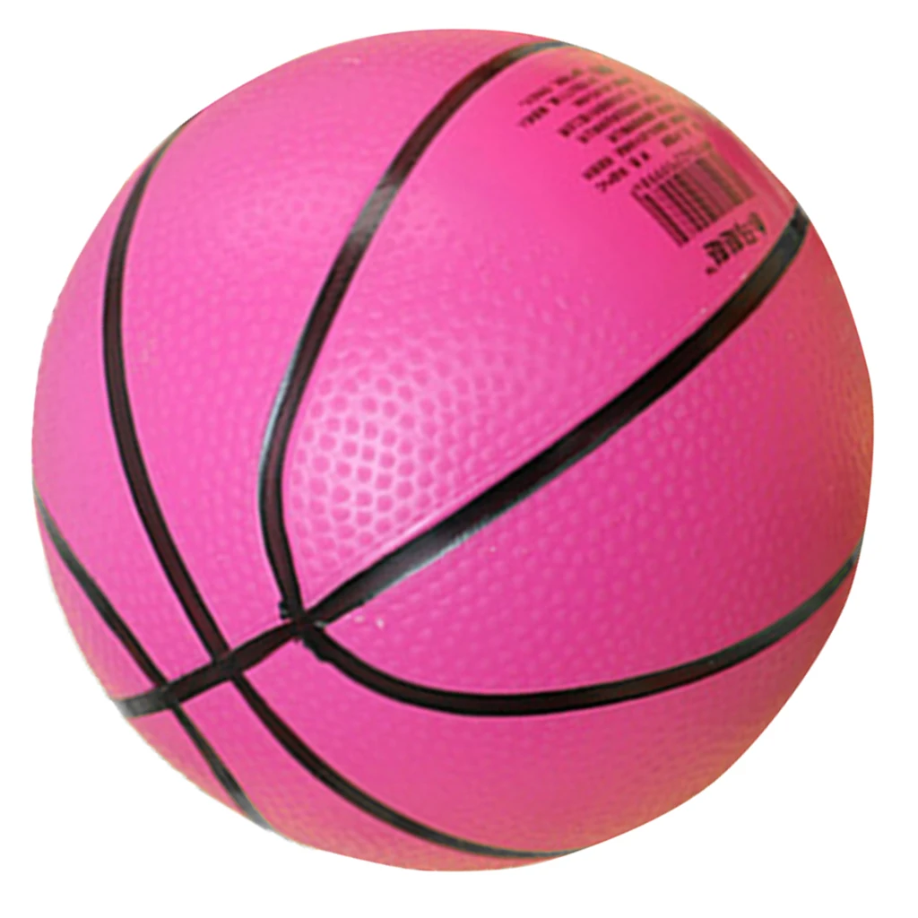 2019 New Arrival Mini Bouncy Basketball Indoor/Outdoor Sports Ball Kids Toy Gift-Rose Red Sports Ball 