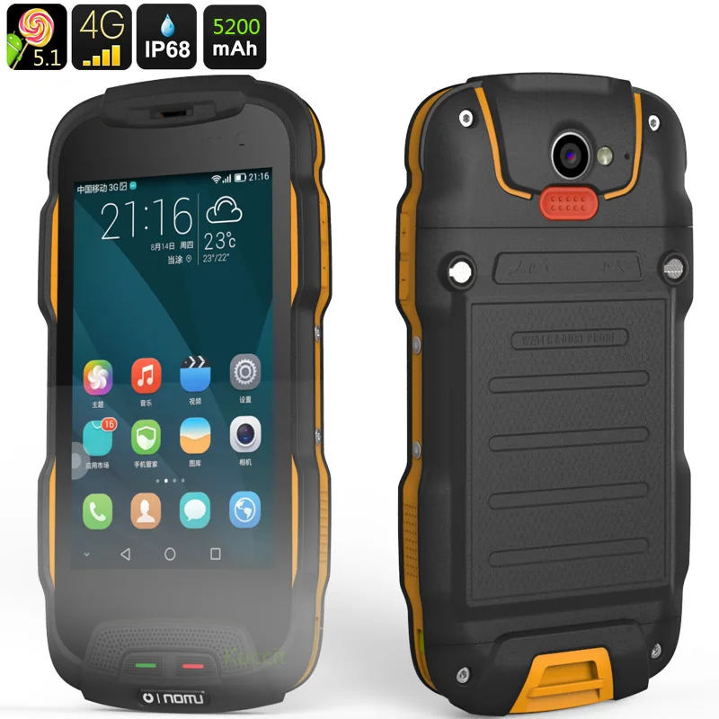 bilder für Original oinom t9h ip68 robuste, wasserdichte telefon 4g lte smartphone android 5.1 stoßfest handy 5200 mah quad core 1 gb ram bilder für Original oinom t9h ip68 robuste, wasserdichte telefon 4g lte smartphone android 5.1 stoßfest handy 5200 mah quad core 1 gb ram