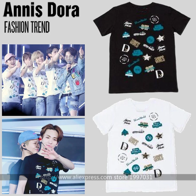 Футболка с короткими рукавами KPOP SHINee Dxdxd SWC Taemin Jonghyun Kibun Minho Onew|t-shirt style|t-shirt t-shirtkpop