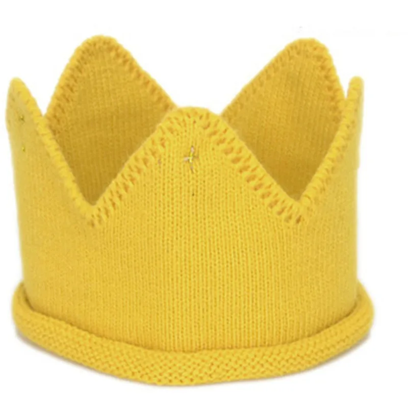 Новые Милые шляпки короны для детей шапки-бини, модные трикотажные хлопковые детские кепки для детей принцесса шапки для мальчиков и девочек повязки на голову для малышей, аксессуары