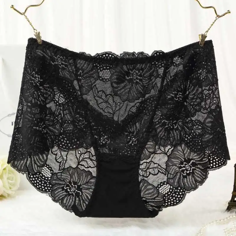 Brand Underwear Women Lace High Waist Briefs Ultra thin Comfort Low