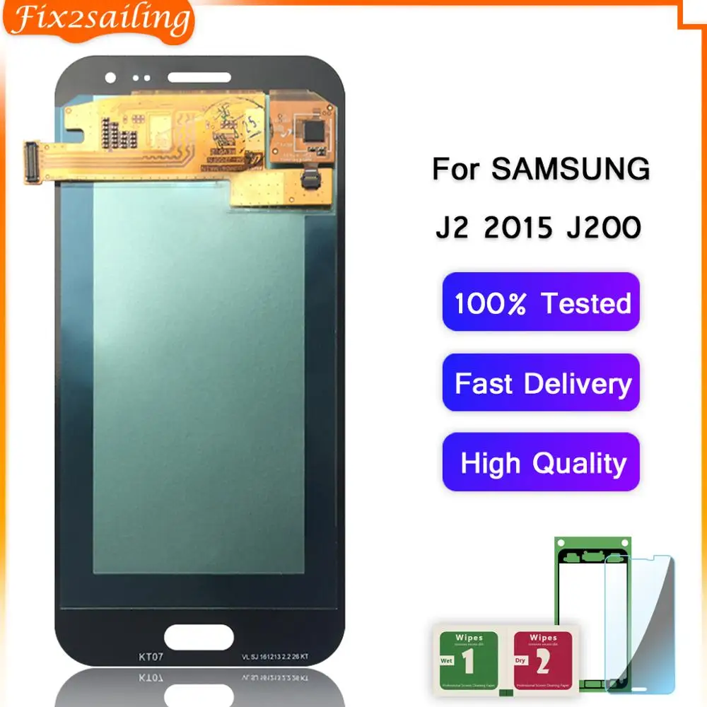 Super AMOLED ЖК дисплей FIX2SAILING для Samsung Galaxy J2 2015 J200 J200F J200H J200Y сенсорный с цифровым