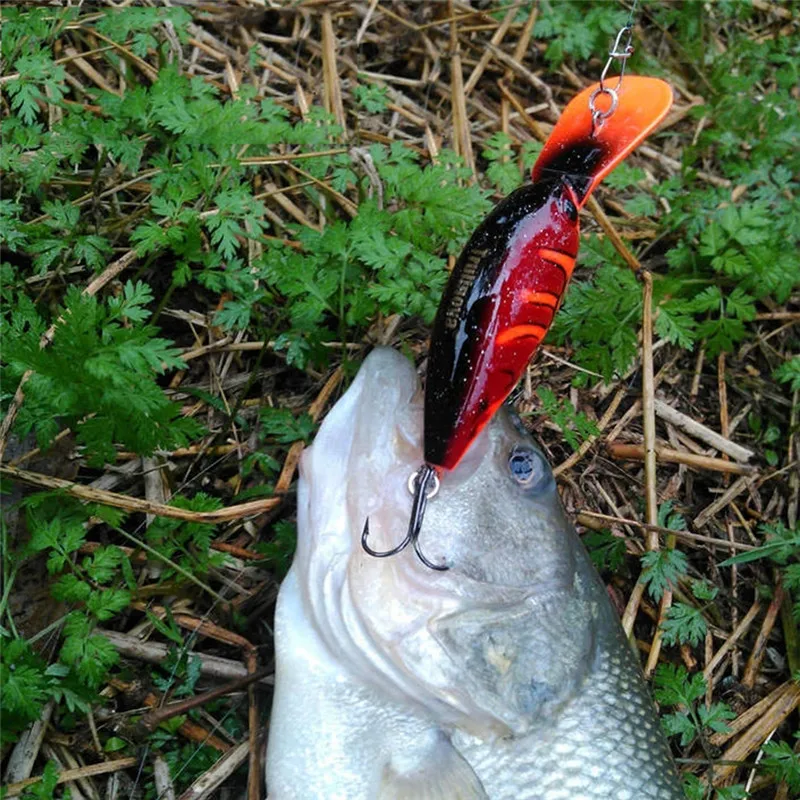 

6pcs/lot  Crankbait  diving 2.5 m 64mm VCM HOOKS Fishing lures artificial tackle pesca fishing wobblers crank bait Free shipping