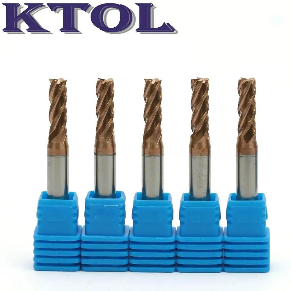 

6*5*13MM 4 Flute End Mill CNC Tools Spiral Router Bits HRC55 Coated Solid Carbide Milling Cutters for Metal Iron Steel Profiling