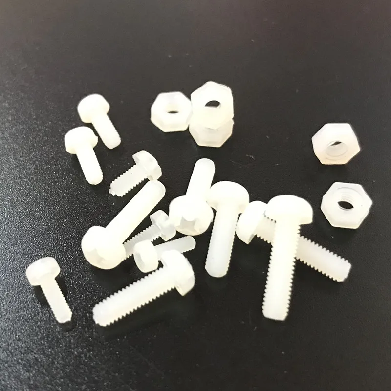 M2 M2.5 M3 белый нейлон плоских головок машина Винт Крест утопленные ...