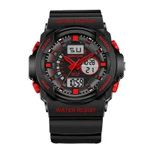 SANDA 50 м водонепроницаемые спортивные военные мужские часы ударостойкие электронные кварцевые наручные часы Relogio цифровой аналоговый будильник