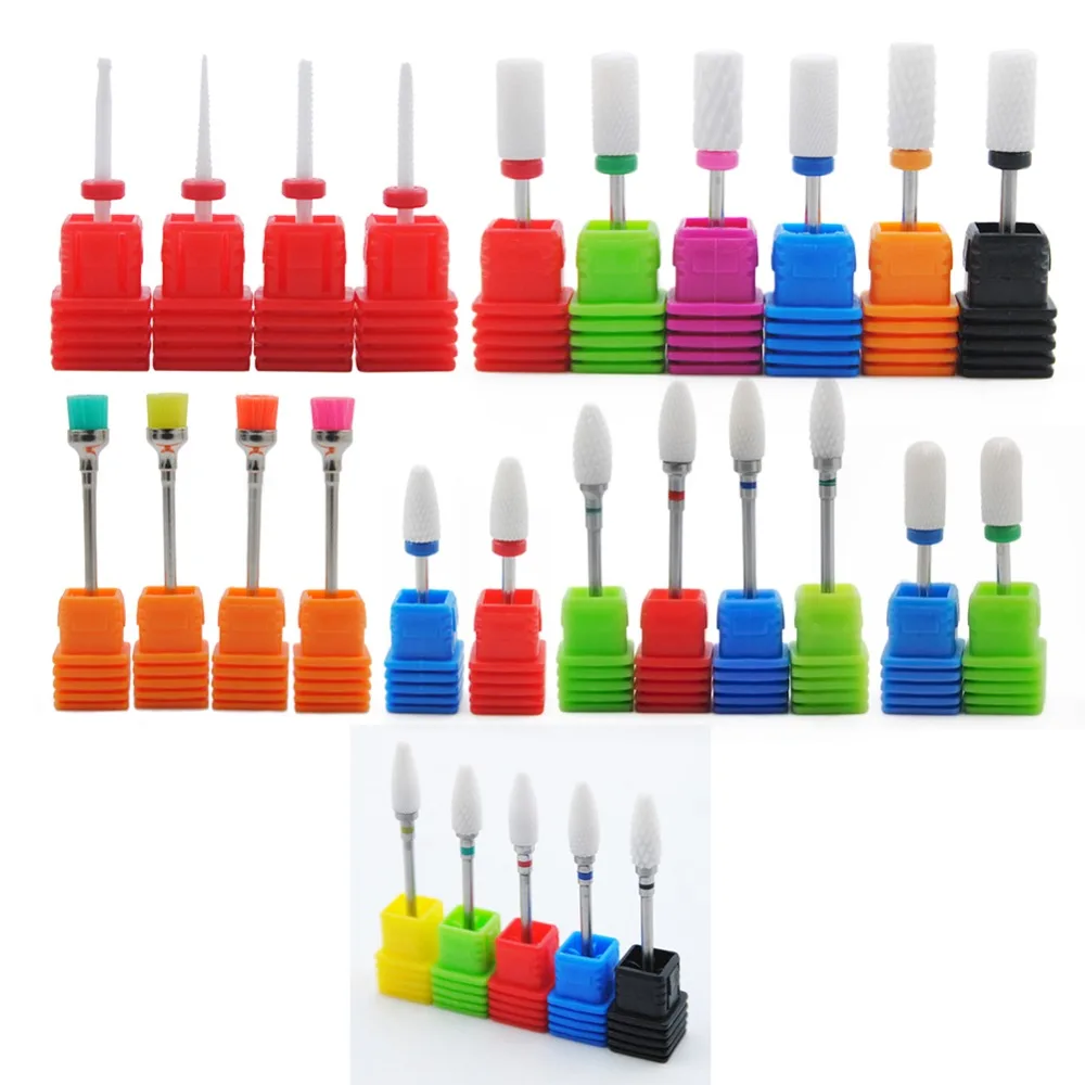 

Ceramic Nail Drill Bits Machine For Manicure Accessories Nail Files Mill Cutter Nail Tools Rotary Milling Cutter For Manicure